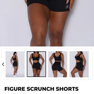 Black Figure Scrunch Shorts